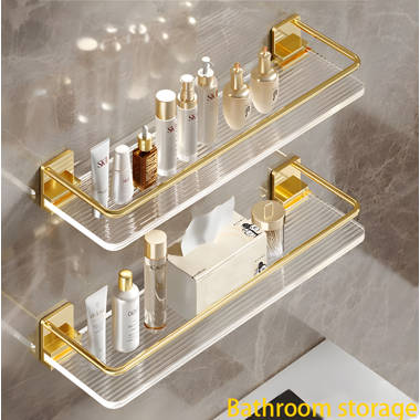 Suction Aluminum Shower Shelf Latitude Run Size: 2.17 H x 11.81 W x 5.16 D