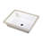White Vitreous China Rectangular Undermount Bathroom Sink with Overflow