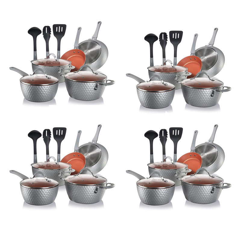 44 - Piece Non-Stick Aluminum Cookware Set