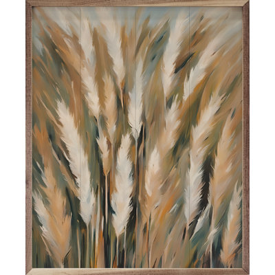 Pampas herbe champ brun clair et blanc