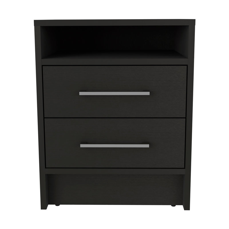 Alex-Jay 40cm W Manufactured Wood Bedside Table, White
