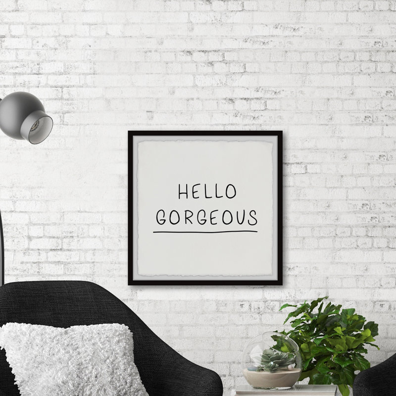 Hello Gorgeous V - Single Picture Frame Print, 30cm H x 30cm W x 3.81cm D