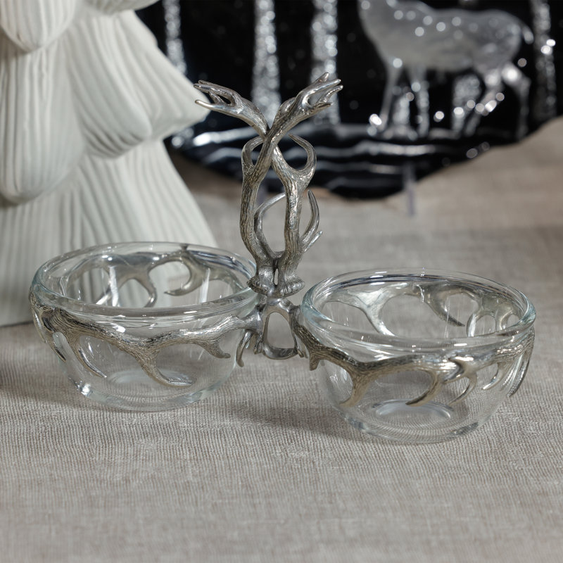 Barnstable Pewter & Glass Condiment Set