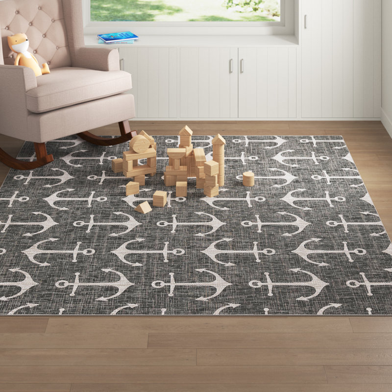 Glidden Geometric Indoor / Outdoor Rug, Square 10'