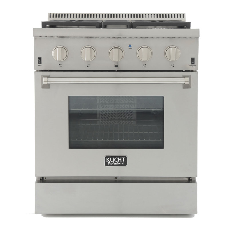 Kucht 30" 4.2 Cubic Feet Free Standing Range, Natural Gas, Stainless Steel