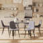 Ensemble de salle à manger rectangulaire à double piédestal, table de salle à manger de 55 po et chaise rembourrée.-1312004701-1312004698