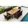 Alvydas 8 - Person Teak Wicker Patio Dining Set with Rectangular Table