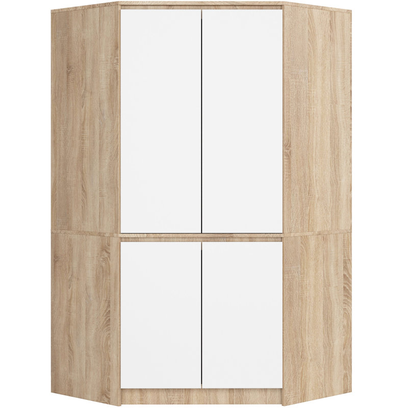 Sibbie 4 Door Manufactured Wood Wardrobe
