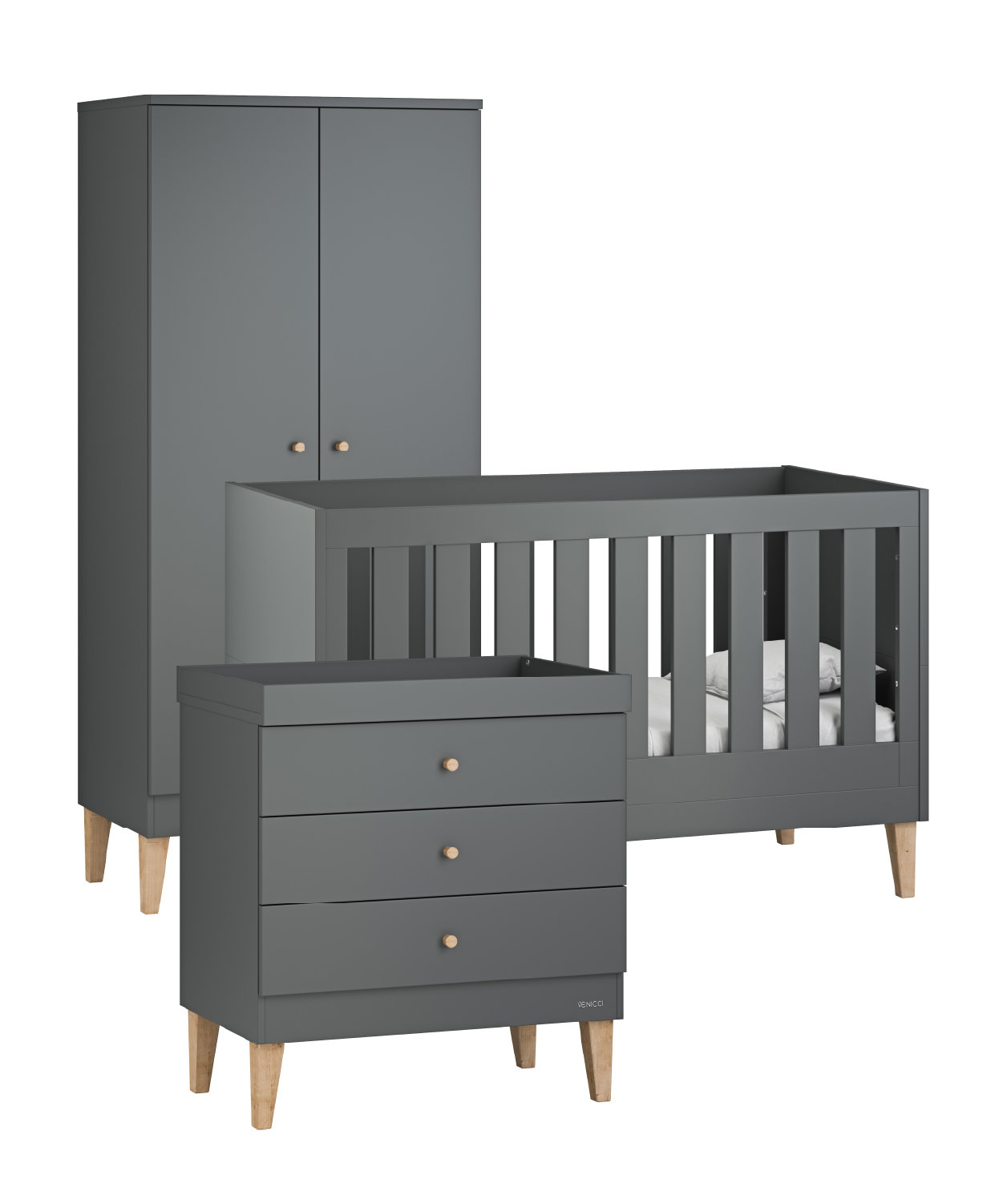 Venicci Saluzzo Piece Nursery Room Set