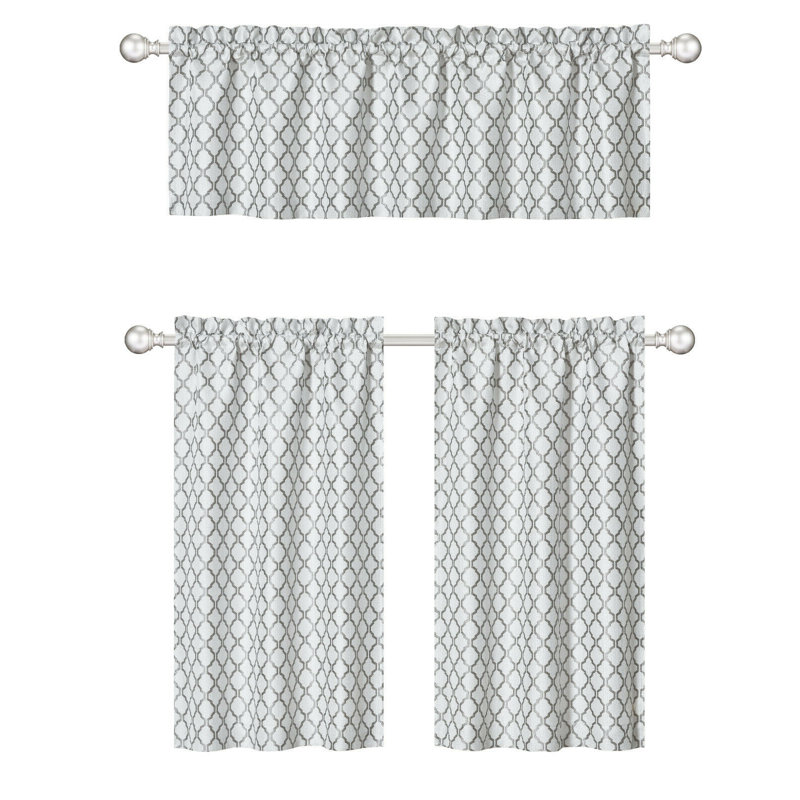 Andresky Geometric Tailored Kitchen Curtain