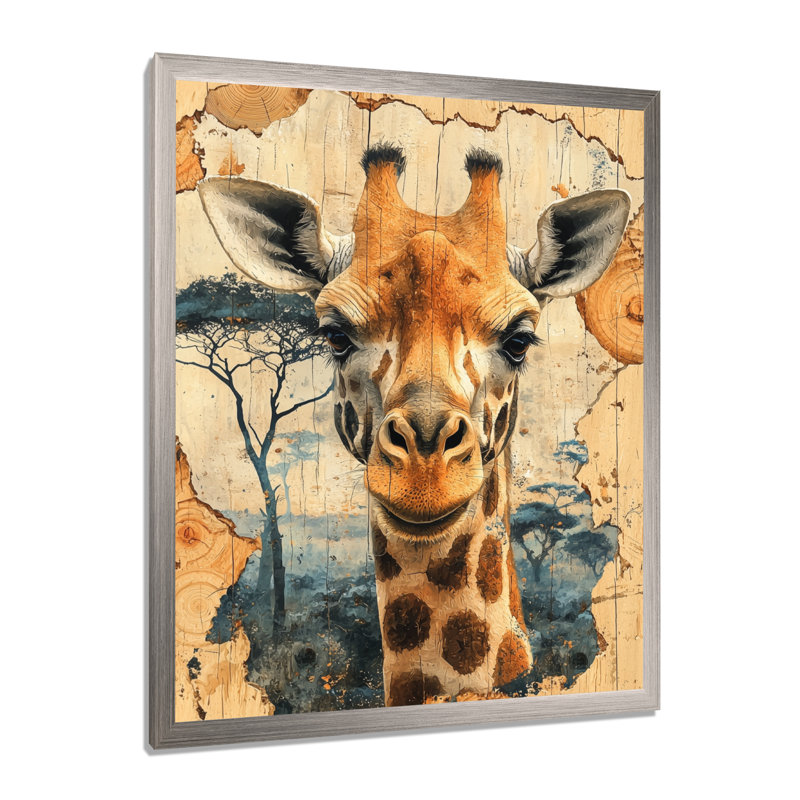 Hundt - animaux, art mural sur toile, H 32 po x l 16 po, Reproduction encadrée sans passe-partout, Argent argent