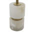 Lampe albâtre et métal avec abat-jour cylindrique