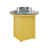 Acier inoxydable martelé avec base jaune soleil