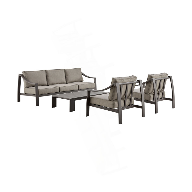 Canapé d'extérieur en aluminium brun Umbriax