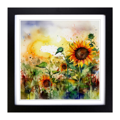 Sunflower Field No.1 - Framed Print