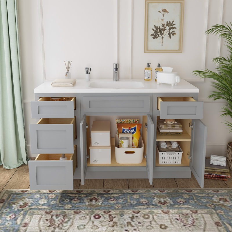 48 base de meuble-lavabo simple seulement, Gris