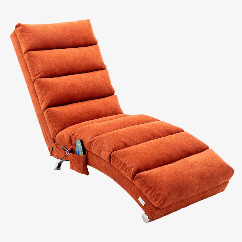 Chaise longue rembourrée Laquasia, Polyester orange