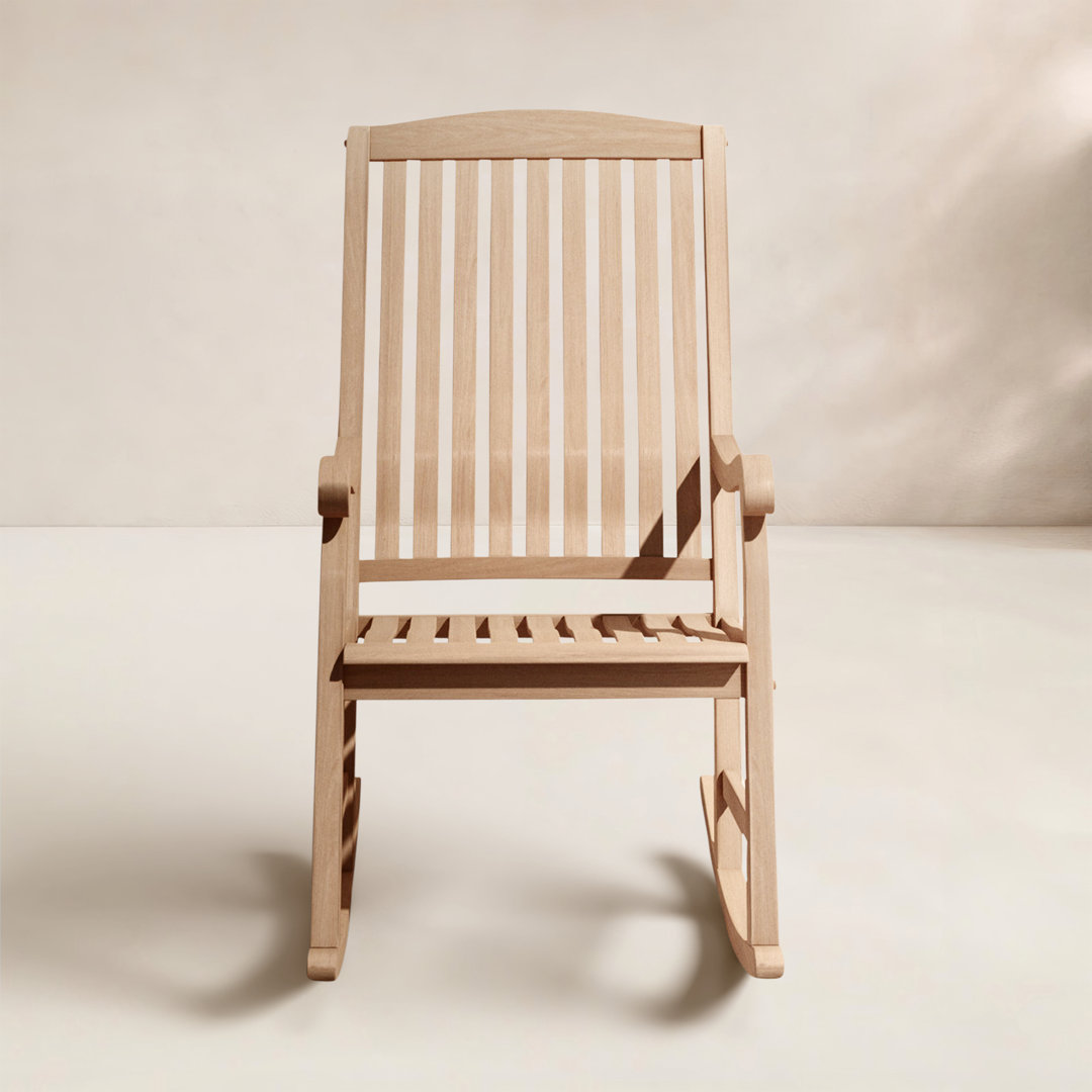 Allison Teak Outdoor Rocking Chair Kelly Clarkson Home