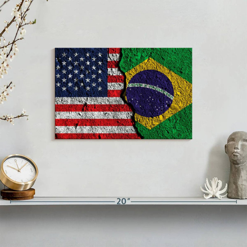 Drapeau du Brésil fissuré