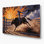 Art mural noir en métal Southwestern Animals Bull Rider 6