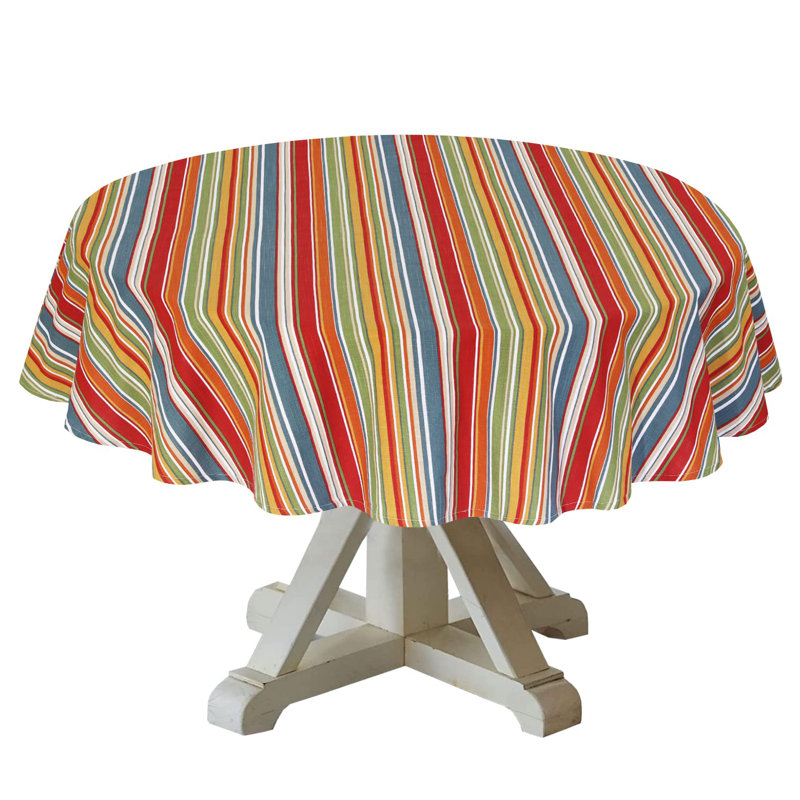 Ruvanti 70 Inch Round Tablecloth 100% Cotton Dining Table Cloth for 4-6 Foot Table
