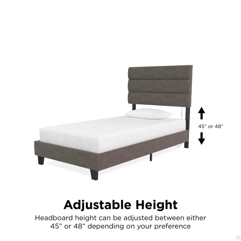 Upholstered Bed With USB