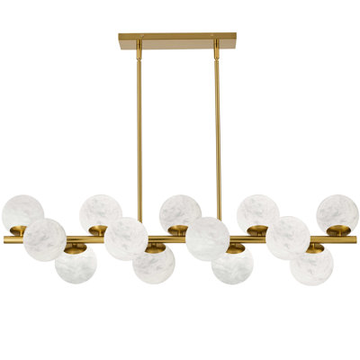 Luminaire suspendu horizontal Jarman - Albâtre