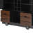 Rustic Farmhouse Kitchen Island With Drop Leaf, Power Outlet, Storage, And Spice Rack For Enhanced Functionality-1939332674