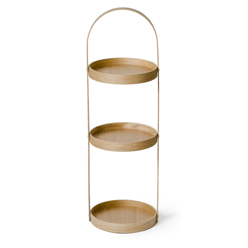 Ayven Freestanding Shower Caddy, White Oak