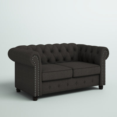 Provence 61" Rolled Arm Chesterfield Loveseat by Kelly Clarkson Home
