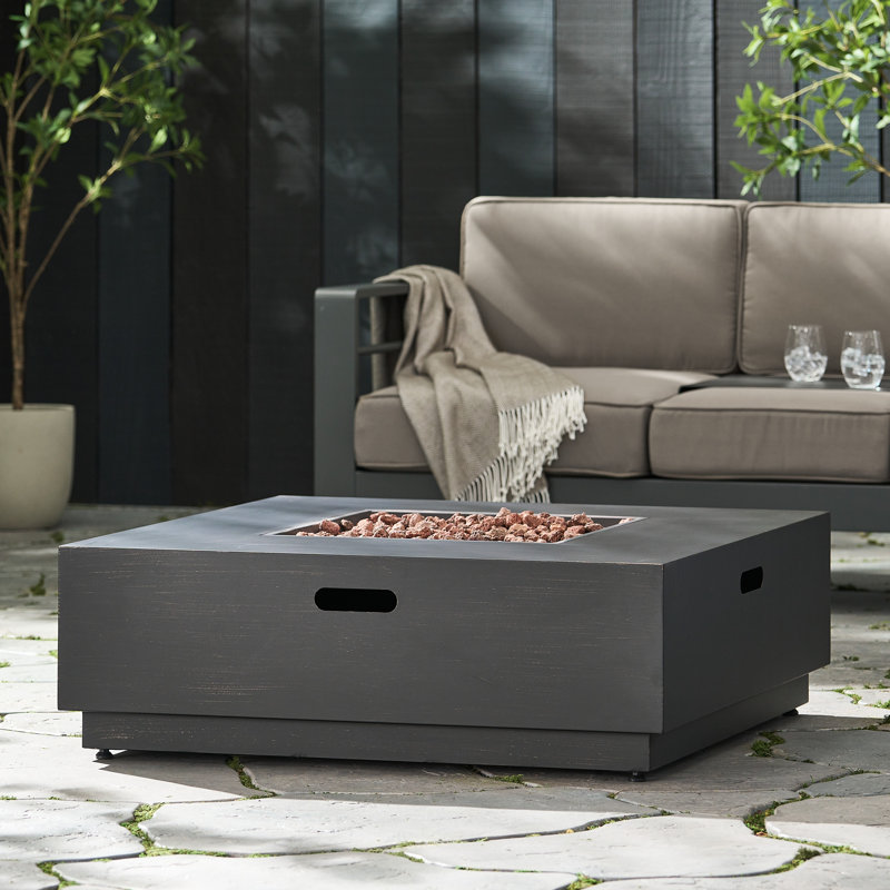 Tenner Square Iron Propane, Brown Brushed