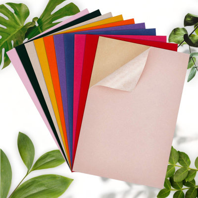 20PCS Assorted Color Velvet Adhesive Sheets