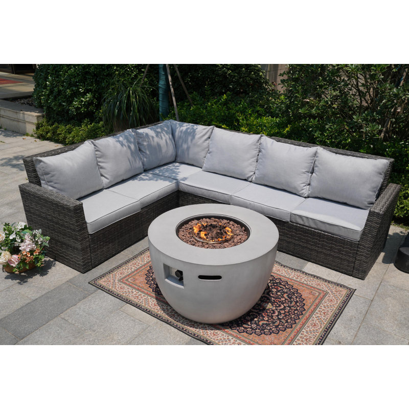 Ensemble de conversation modulaire 11 pièces avec coussins