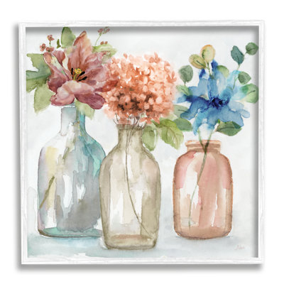 Arrangement botanique floral dans un vase floral par Nan - Peinture
