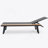CHAISE LOUNGE WITH ATTACHED WOOD SIDE TABLE, 1PC, (62756.00BLK)