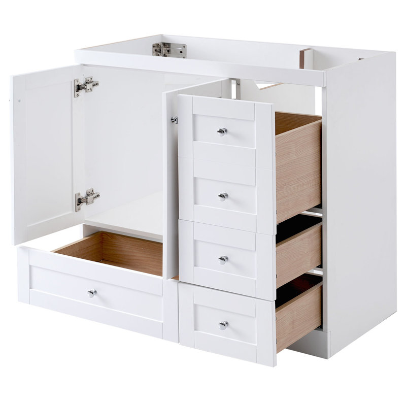36"  Bathroom Vanity(Sink Not Included), White