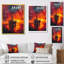 «Red Orange Orange Rig Sunrise Rodeo I», art mural-2010886724-2010886783
