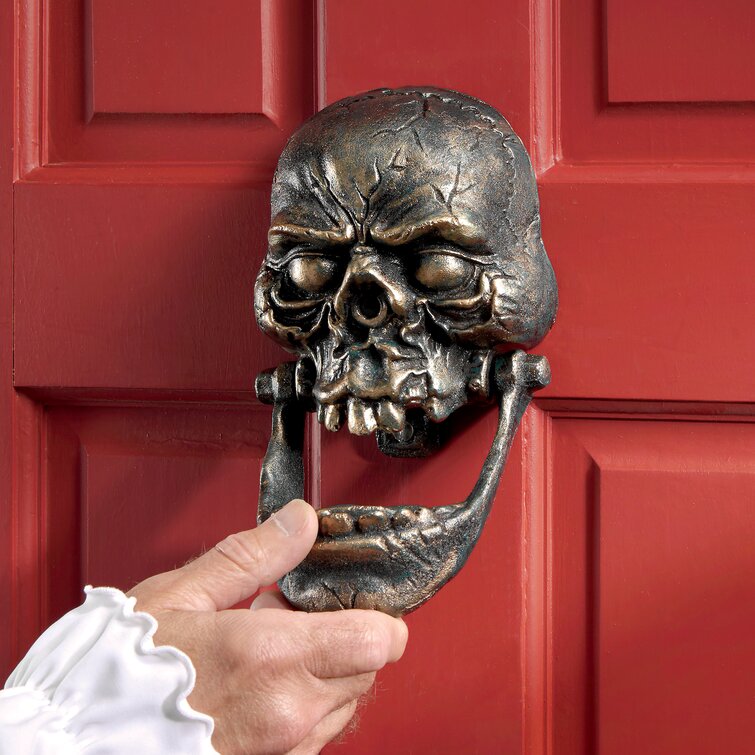Design Toscano Knock-Jaw Skull Cast Iron Door Knocker Wayfair