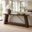 Console extra longue de 180 cm (70,9 po) à placer derrière un canapé, en noyer
