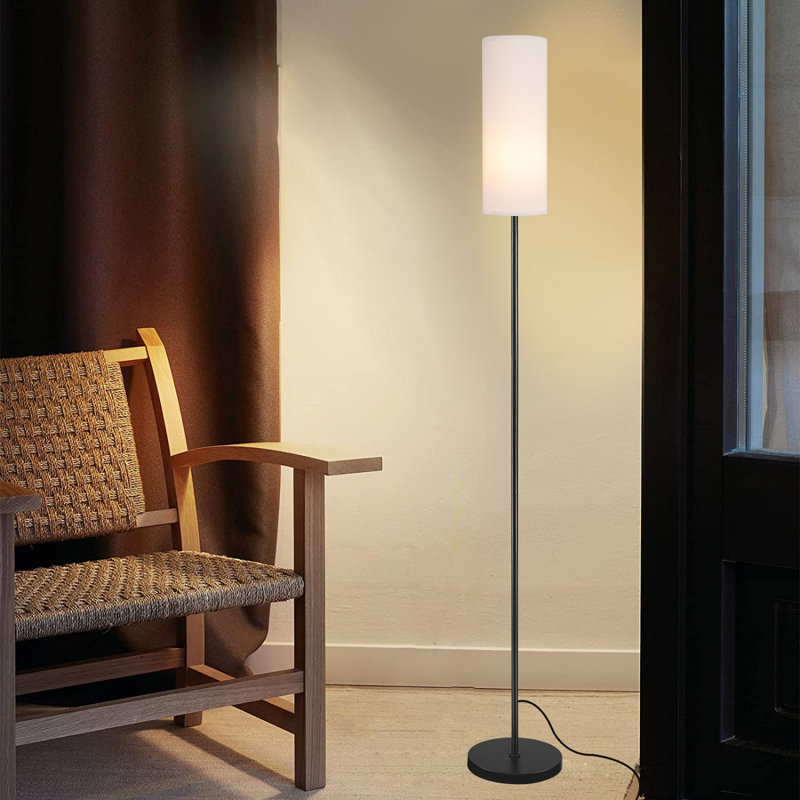 Lacasha Black Column Floor Lamp