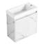 Meuble-lavabo de salle de bain avec lavabo en résine et porte à fermeture en douceur - Améliorez votre expérience de bain avec lavabo de rangement flottant de 20 po