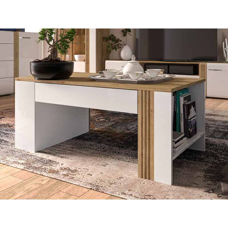 Navianna Trestle Coffee Table with Storage