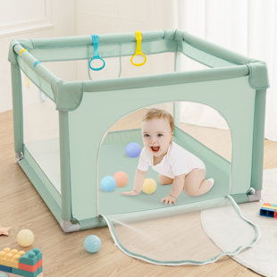 Anti-Fall Baby Playpen Play Yards for Indoor & Outdoor with Breathable Mesh