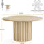 Table de salle à manger ronde pour 4, table de cuisine de ferme de 47,24 po avec base en métal, petite table de salle à manger moderne pour la salle à manger (chaises non incluses)
