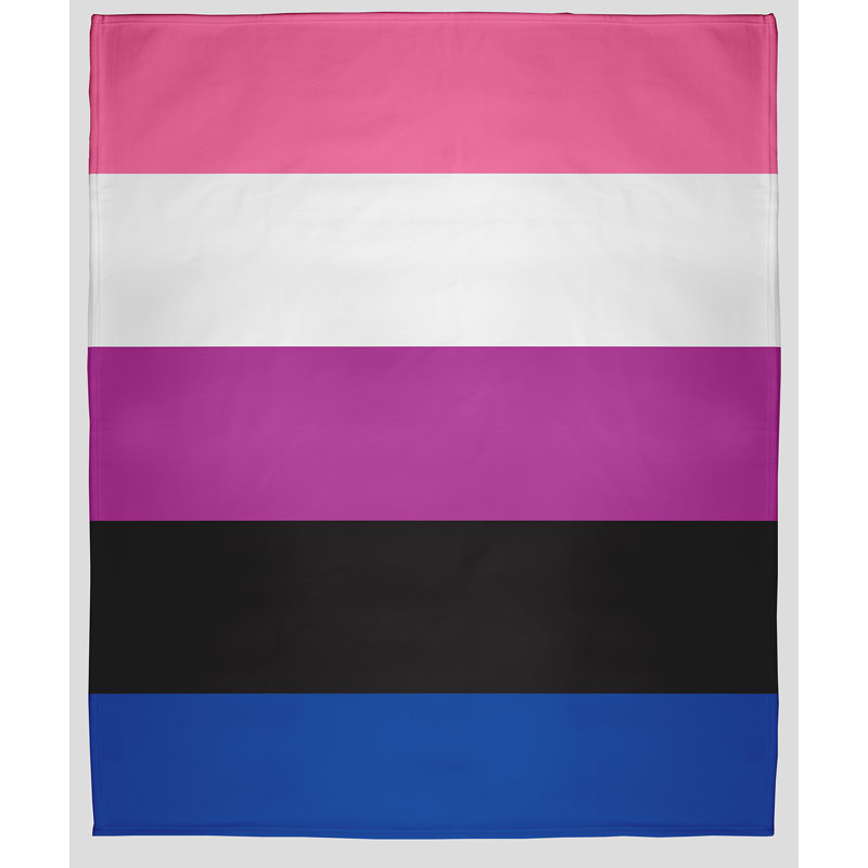Plain Weave / Muslin Throw Blanket, Full, Navy/Black/Purple