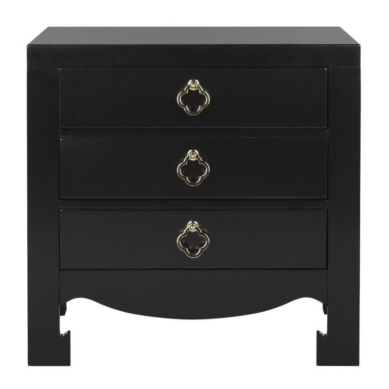 Velasco 28'' W Nightstand – Contemporary Transitional Design with Finished Back and Single Drawer, Black
