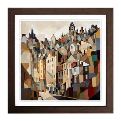 City Of Edinburgh Cubism No.2 - Framed Print