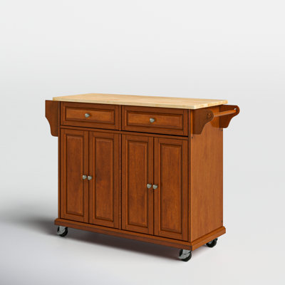 Chariot de cuisine avec plateau en bois massif Idlewild