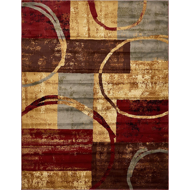 Adetomiwa Geometric Multi Area Rug, Rectangle 9' x 12'