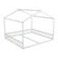 Structure de lit simple en pin blanc avec garde-corps de sécurité pour deux enfants - sans porte